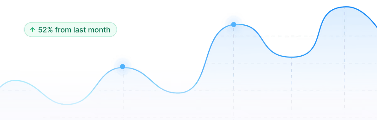 +52% from past month illustration