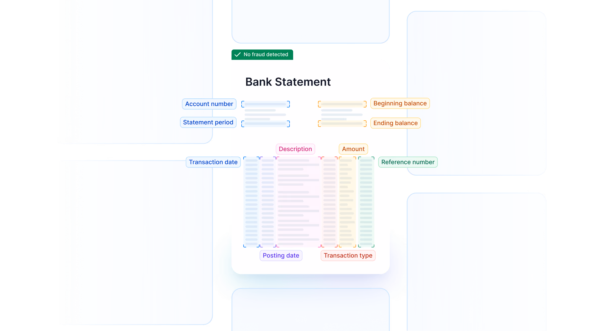 bank statement document illustration